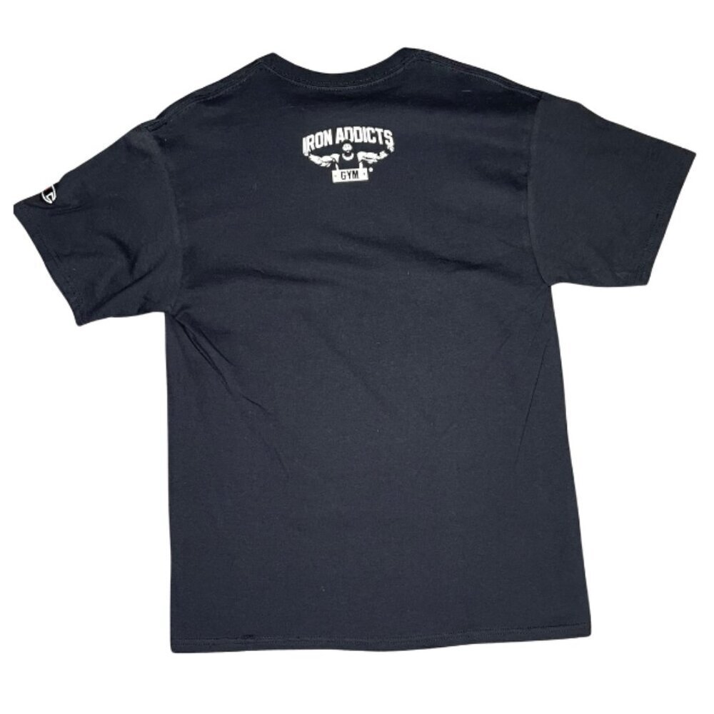 Champion CT Fletcher Iron Addicts Gym Graphic Tee Black Medium Heavy Pump Cover - Picture 4 of 8